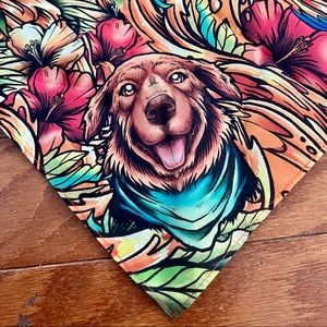 Dog Bandanna “Stick Figures” NWOT